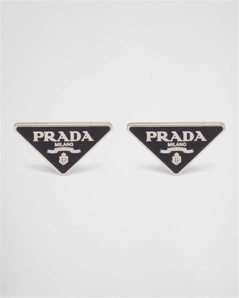 prada earrings black|prada earrings price.